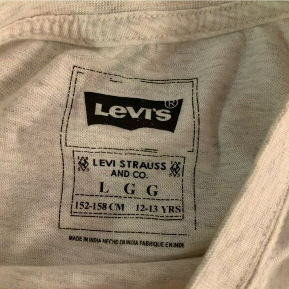 Levi Strauss boys short sleeve t-shirt in gray -L - Picture 3 of 7